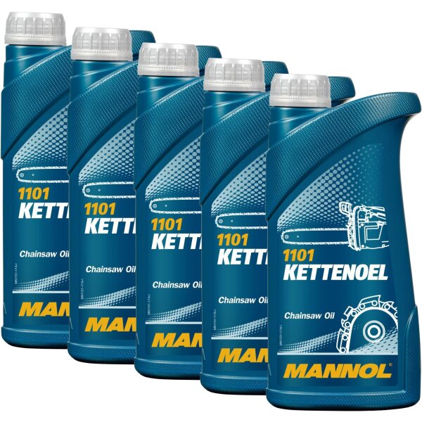 5x MANNOL Kettenöl, 1L
