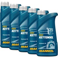 5x MANNOL Kettenöl, 1L