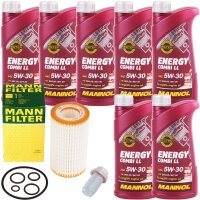 Mann Filter Ölfilter + Schraube + 7L Motor-Öl 5w30
