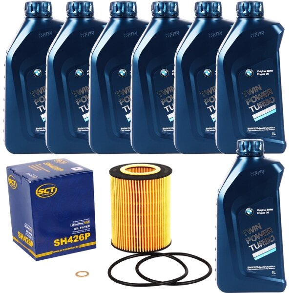 SH426P Ölfilter + Original BMW Motoröl 5W30, 7L