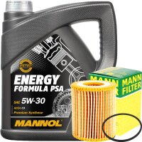 MANN-FILTER Ölfilter + MANNOL Energy Formula PSA...