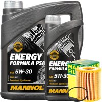 MANN-FILTER Ölfilter + MANNOL Energy Formula PSA...