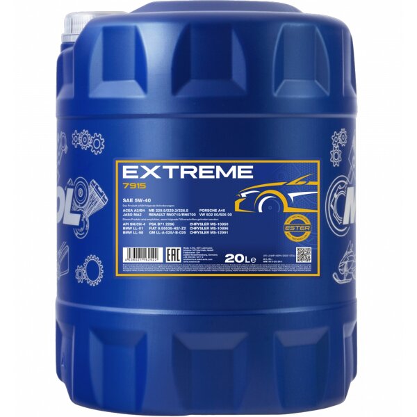 MANNOL Extreme 5W-40 API SN/CF, 20 Liter