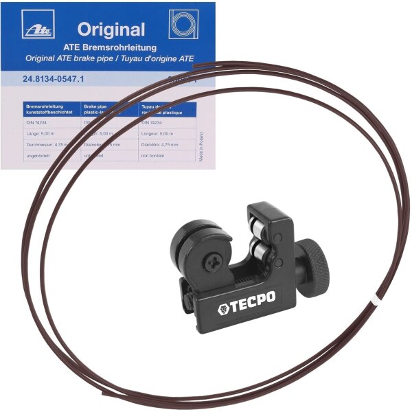 ATE Bremsleitung 5m Stahlleitung 4.75 mm + Rohrschneider