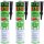 3x PETEC K&D Karosserie Klebe- und Dichtmasse schwarz, 310 ml