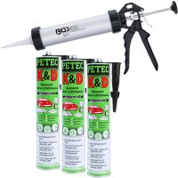 BGS Alu-Kartuschenpresse, 220 mm + 3x Klebe- und...