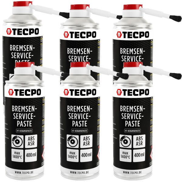 TECPO Bremsen-Servicepaste Schmierfett Bremsenpaste 6x400 ml