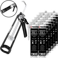 12x TECPO KKD 801 Karosserie Klebe- und Dichtmasse, 370g...
