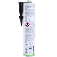 3x PETEC K&D Karosserie Klebe- und Dichtmasse 310 ml schwarz + Alu-Kartuschenpresse