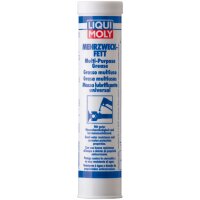 TECPO Einhand-Fettpresse + Panzerschlauch + LIQUI MOLY Mehrzweckfett, 3x400 g