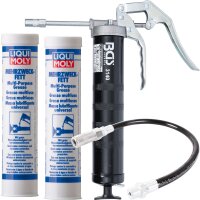 BGS Einhand-Fettpresse + Panzerschlauch + LIQUI MOLY...