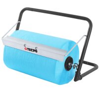TECPO Putztuchrollen Abroller Wandhalter bis 40cm + 2 Putzpapier 21 cm Breit, 2-lagig