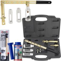 Universal Ventilfederspanner-Satz + Ventilschleif-Set + Ventil Sauber, 150 ml