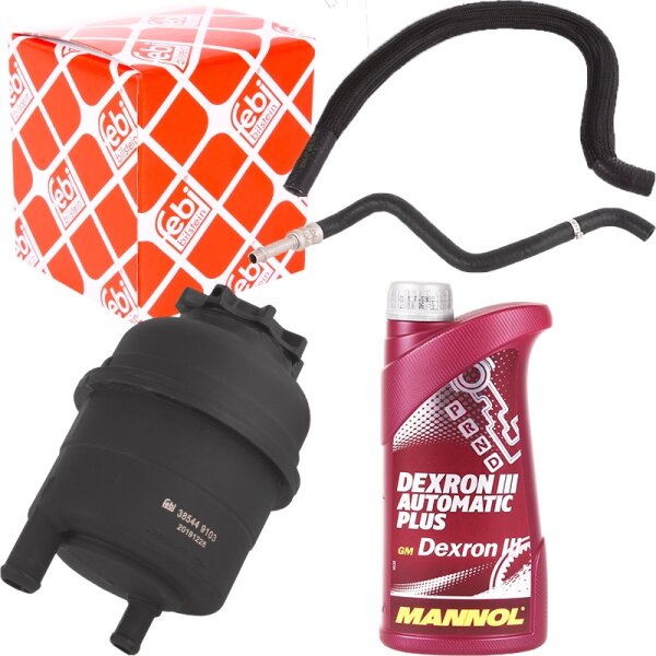 FEBI Ausgleichsbehälter+ Servoöl + Hydraulikschlauch