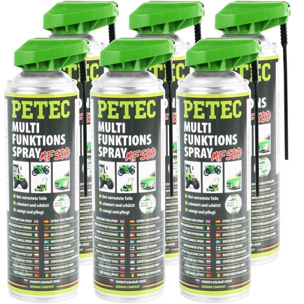 6x PETEC Multifunktionsspray, 500 ml