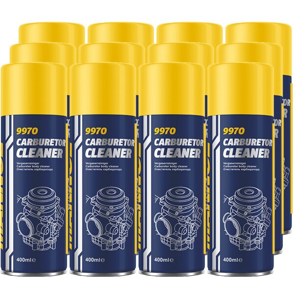 12x MANNOL Vergaser Reiniger Drosselkappenreiniger, 400 ml