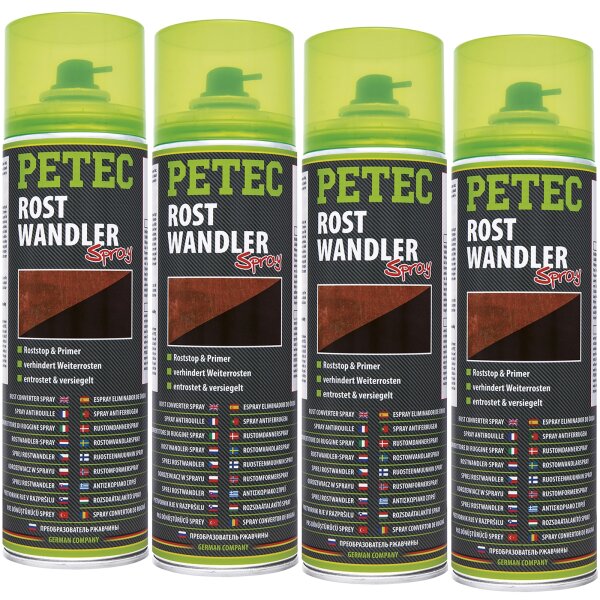 4x PETEC Rostwandler Spray, 500 ml