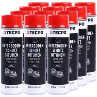 12x TECPO Unterbodenschutz Bitumen schwarz, 500 ml