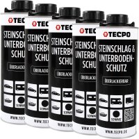 5x TECPO Unterbodenschutz Überlackierbar Schwarz,...