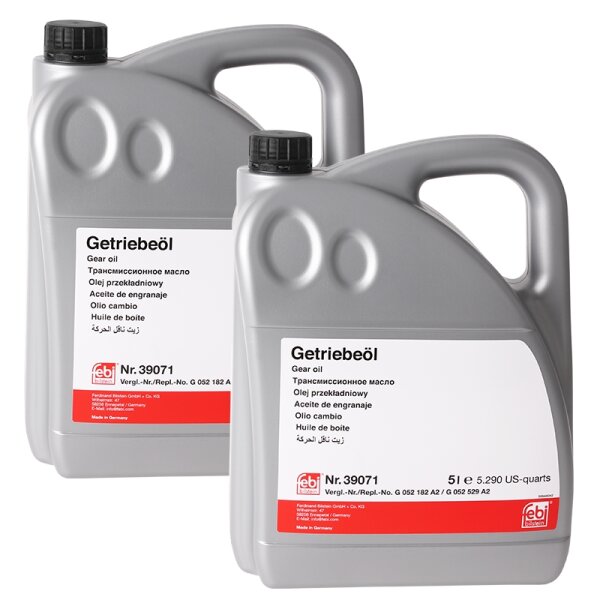 2x FEBI BILSTEIN Automatikgetriebeöl, Farbe gelb, 5 Liter