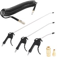 TECPO Ausblaspistolen-Satz, 3-tlg + Druckluft...
