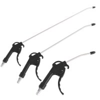 TECPO Ausblaspistolen-Satz, 3-tlg + Druckluft Spiralschlauch 6 m + Adapter
