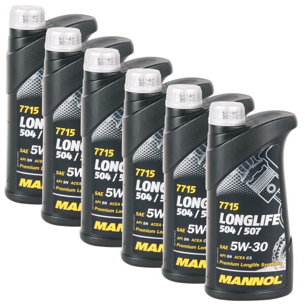 6x MANNOL 7715 LONGLIFE 504/507, 1L