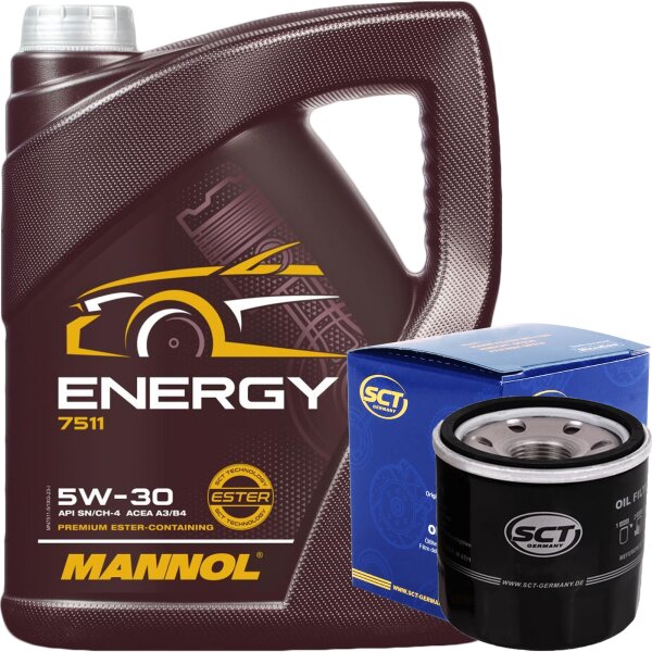 SCT Ölfilter + MANNOL Energy 5W-30, 5L