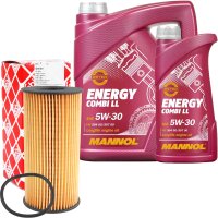 FEBI Ölfilter + MANNOL 5W-30 Combi LL, 6 Liter