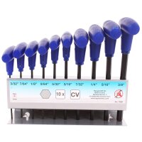 BGS DIY Zoll Stiftschlüssel Satz für Inbus Schrauben, 10-teilig