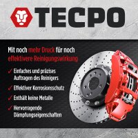 TECPO Bremsenreiniger 500 ml + Putztuchrolle 300 Blatt, 2-lagig