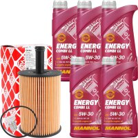 FEBI BILSTEIN Ölfilter + Schraube + MANNOL Combi LL...