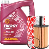 FEBI BILSTEIN Ölfilter + Schraube + MANNOL Combi LL 5W30, 1x5 Liter