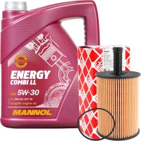 FEBI BILSTEIN Ölfilter + MANNOL Combi LL 5W30, 1x5...
