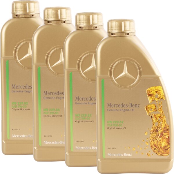 4x OE MB 5W-30 Motoröl MB 229.52, 1L, A000989820711FBDD
