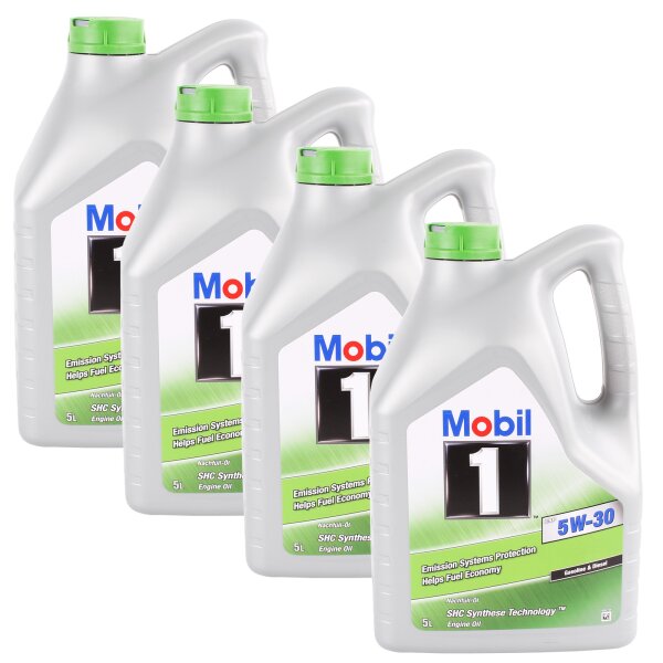 4x MOBIL 1 5W-30 Motoröl, 5L, ESP SHC Synthese Technologie™ 154294