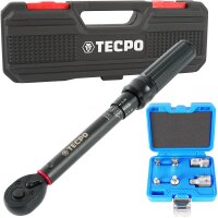 TECPO Drehmomentschlüssel, 1/4 Antrieb, 5 - 25 Nm +...