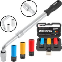TECPO Radmutterschlüssel-Set Teleskop, SW 17-19mm...