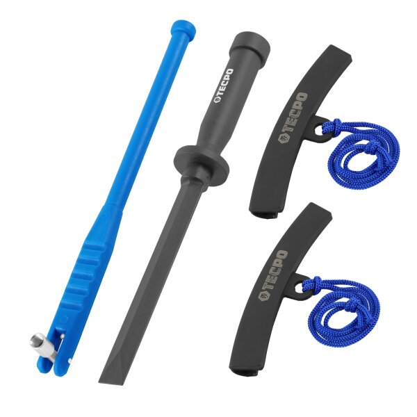 2x TECPO Felgenkantenschutz + Klebegewicht Schaber Entferner + Ventileinzieher