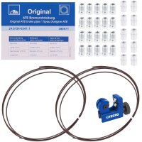 2x ATE Bremsleitung 5m Stahlleitung 4.75 mm + Schrauben + Schneider + Bördelgerät Set