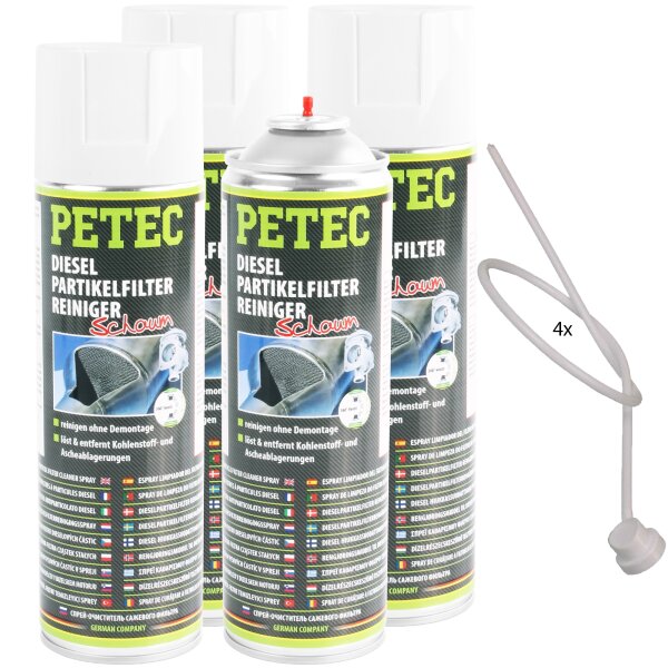 4x PETEC Dieselpartikelfilterreiniger, 400 ml