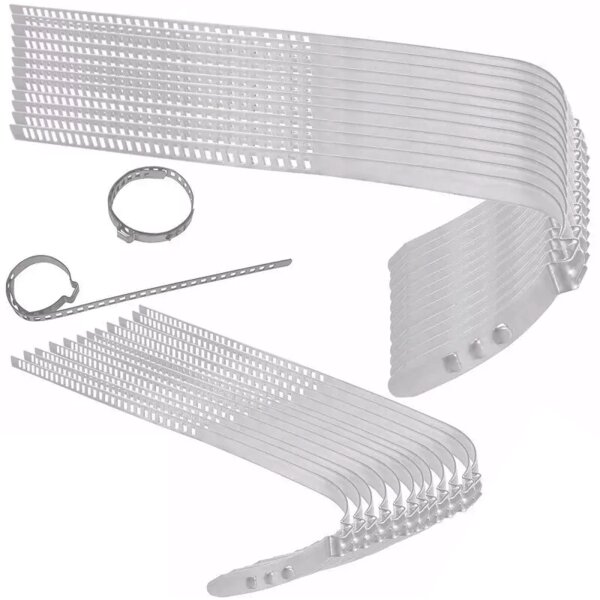 TECPO Achsmanschetten-Schellen 9 mm 12x lang - 12x kurz, 24-teilig