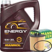 Mann-Filter Ölfilter + Schraube + 5W30 Motoröl...