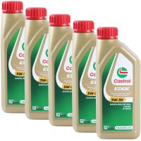 5x CASTROL EDGE M 5W-30 15BF68, 1L
