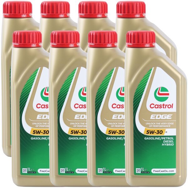 8x CASTROL EDGE M 5W-30 15BF68, 1L