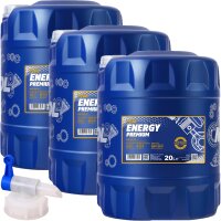 3x MANNOL ENERGY PREMIUM 5W-30, 20L + Hahn