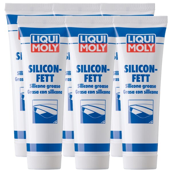 6x LIQUI MOLY 3312 Silicon-Fett transparent, 100g