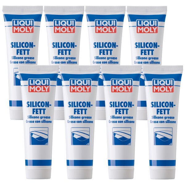 8x LIQUI MOLY 3312 Silicon-Fett transparent, 100g