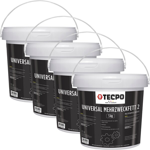 4x TECPO Universal Mehrzweckfett 2, 5 kg