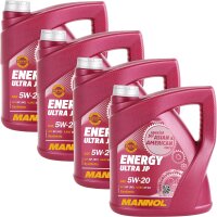 4x MANNOL Energy Ultra JP 5W-20 API SN, 4L